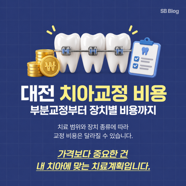 대전 치아교정 비용과 부분교정 전체교정 장치별 비용 안내